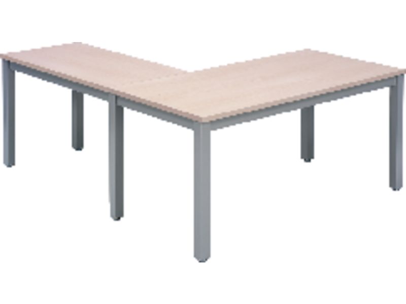 ROCADA - Mesa rectangular Serie Executive Estructura tubo de acero Melamina 160X80cm Haya (Ref.2002AD01)