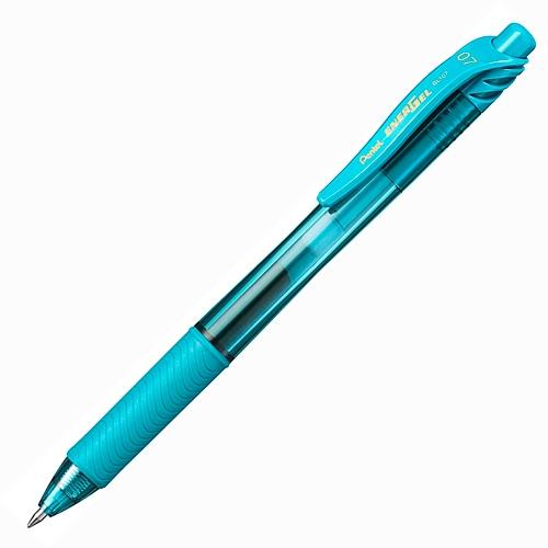 PENTEL - BOLÍGRAFO ENERGEL RETRÁCTIL PUNTA 0.7MM AZUL TURQUESA -12U- (Ref.BL107-S3X)