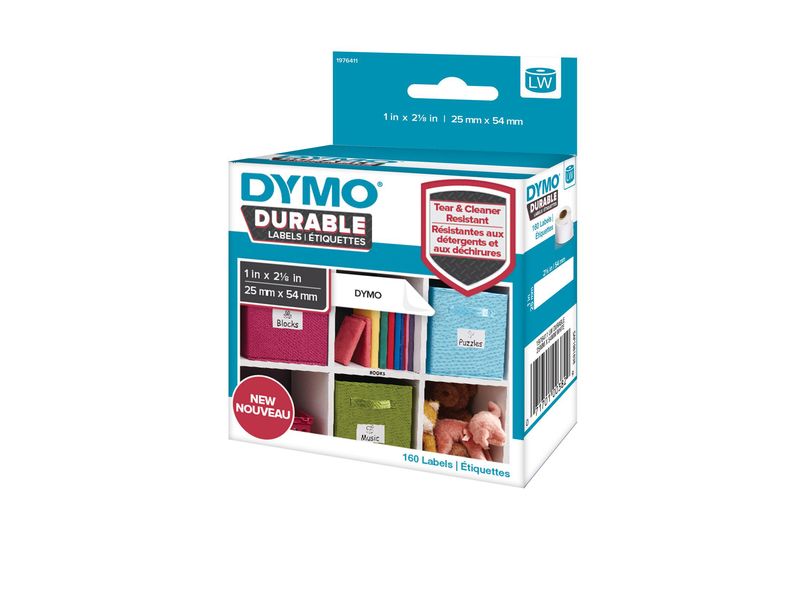 DYMO - Caja 160 Etiquetas LW durable en polipropileno. 25mmx54mm (Ref.1976411)