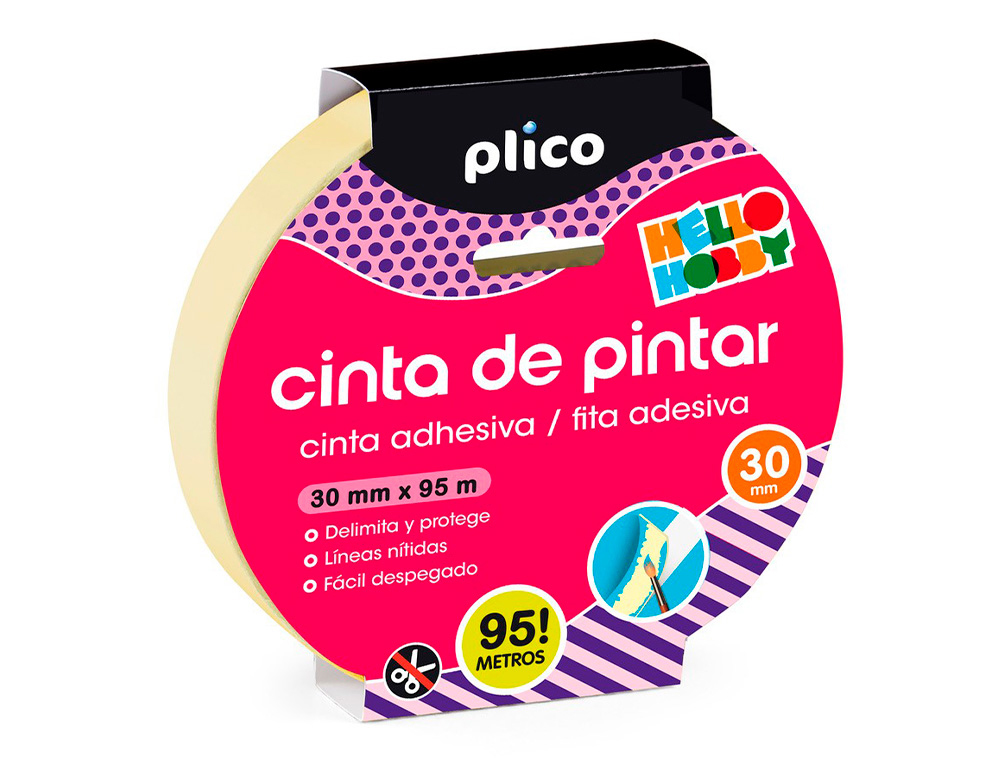 PLICO - CINTA ADHESIVA PARA PINTOR 95 MT X 30 MM (Ref.13329)