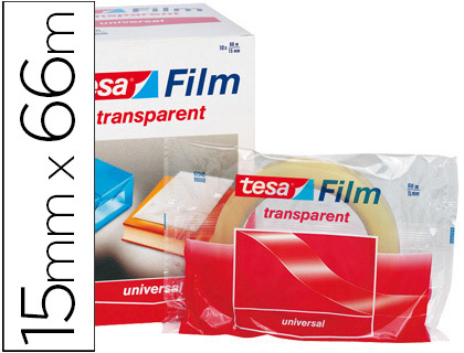 TESA - CINTA ADHESIVA PRACTIC 66 MT X 15 MM (Ref.57342)