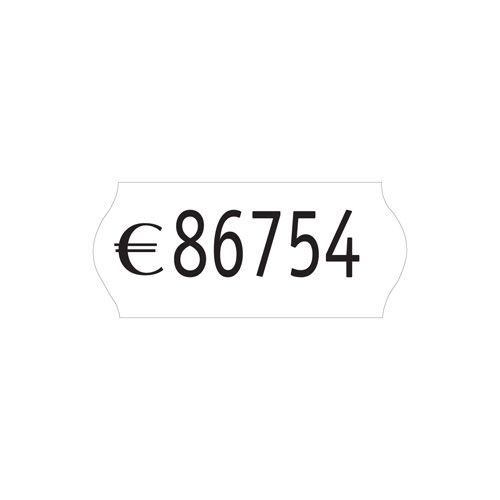 PRYSE - ETIQUETAS de PRECIOS ADH.REMOVIBLE 26x12 mm ONDA BLANCO ROLLO 1.000 uds. (Ref.1531012/1530012)