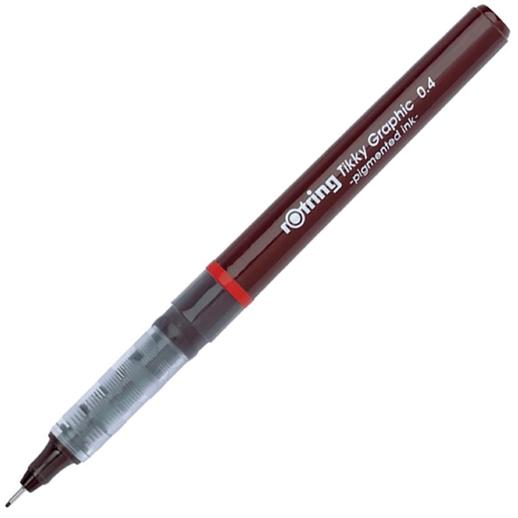 ROTRING - ROTULADOR CALIBRADO TIKKY GRAPHIC PUNTA DE FIBRA 0,4 MM TINTA NEGRA COLOR BURDEOS -CAJA 12U- (Ref.1904754)