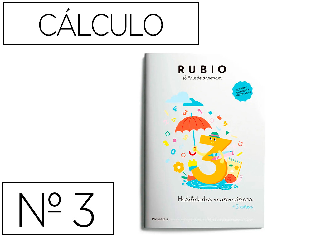 RUBIO - CUADERNO HABILIDADES MATEMATICAS + 3 AÑOS (Ref.HM3)