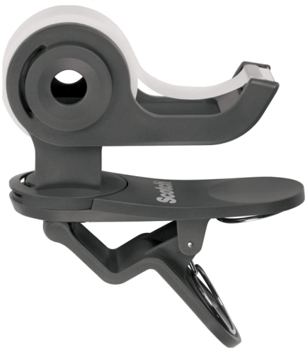 SCOTCH - PORTARROLLOS CLIP&amp;TWIST C19 GRIS PIZARRA + 4 CINTA MAGIC (Ref.C19-CLIP-CG4-EMEA)
