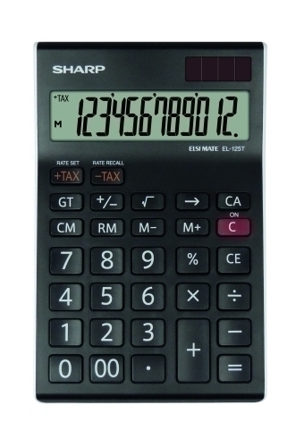 SHARP - CALCULADORA de SOBREMESA 12 DIGITOS EL-125T (Ref.EL125TWH)