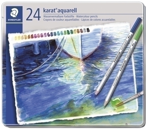 STAEDTLER - LAPICES ACUARELABLES 125 KARAT estuche METAL de 24 (Ref.125 M24)