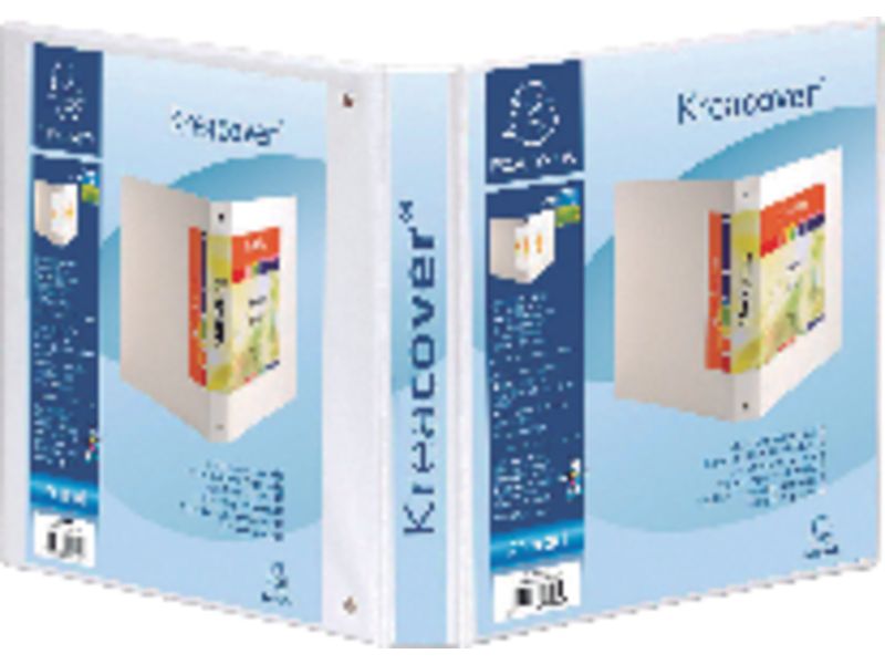 EXACOMPTA - Carpeta anillas Krea Cover A4 4-40 MM Blanco (Ref.51843E)