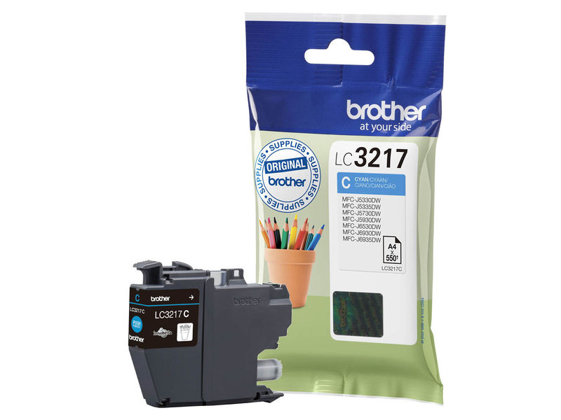 BROTHER - Cartuchos ORIGINALES Inyección De Tinta cián 550 páginas MFC-J6530DW/J6930DW LC-3217C (Ref.LC3217C)
