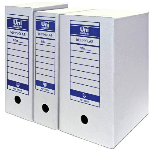 UNISYSTEM - CAJA ARCHIVO DEFINITIVO DEFINICLAS CARTON Fº DOBLE (Ref.70906970)