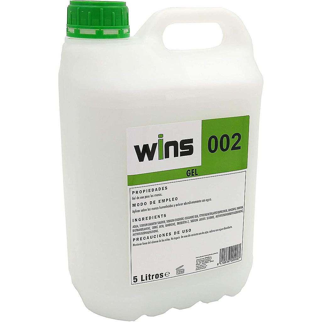 VINFER - GEL DE MANOS WINS 002 DERMO PH6 BLANCO -GARRAFA 5L- (Ref.H301G05009)