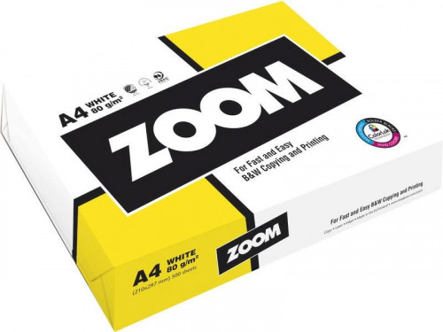 ZOOM - PAPEL A4 - 80g - Blancura CIE 150 - Paquete 500h (Ref.40003889)
