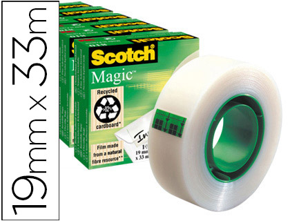 SCOTCH - CINTA ADHESIVA MAGIC 33X19 MM - PACK DE 6 ROLLOS (Ref.FT510058462)