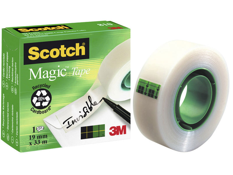 SCOTCH - Cinta adhesiva Invisible 810 Repara documentos 8ud 19x33mm No amarillea FT510116336 (Ref.XA004839487)