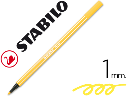 STABILO - ROTULADOR ACUARELABLE PEN 68 AMARILLO 1 MM (Ref.68/44)