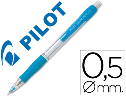 PILOT - PORTAMINAS SUPER GRIP CELESTE 0,5 MM SUJECION DE CAUCHO (Ref.H-185-SL-SL / N185AC)