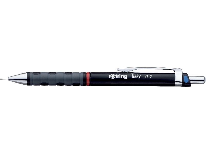 ROTRING - Portaminas Tikky Trazo 0.7mm Contiene 4 minas HB Negro (Ref.1904696)
