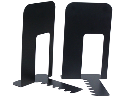 Q-CONNECT - APOYALIBROS METALICO NEGRO -JUEGO -140X178X191 (Ref.KF00837)