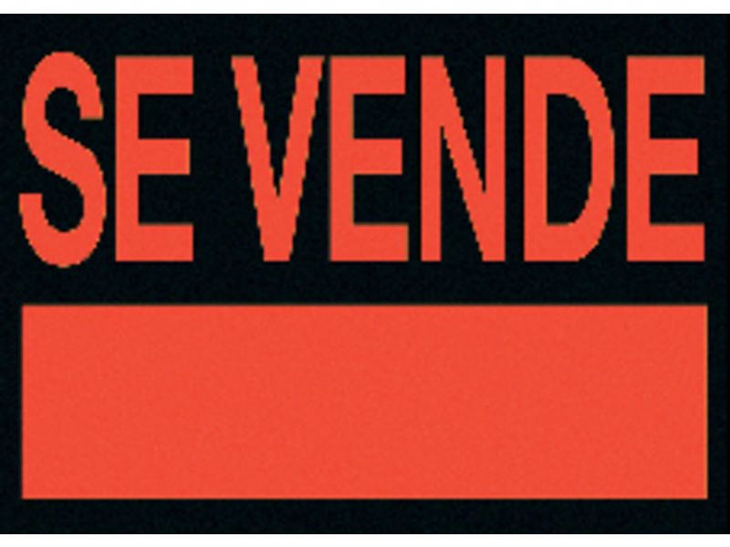 UNIPAPEL - Cartel anunciador Se Vende 50X70 Negro y naranja PVC (Ref.6160NE)