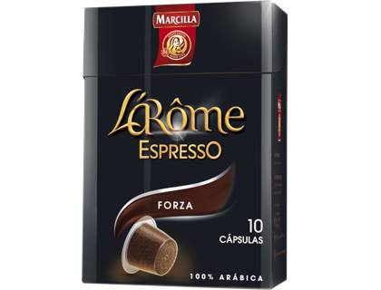 MARCILLA - CAFE L AROME ESPRESSO FORZA FUERZA 9 CAJA DE 10 UNIDADES COMPATIBLECON NESSPRESO (Ref.67061)