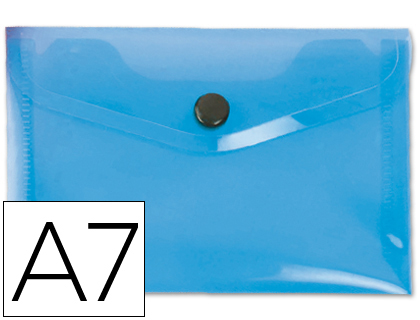 LIDERPAPEL - CARPETA DOSSIER BROCHE 44222 POLIPROPILENO DIN A7 AZUL SERIE FROSTY (Ref.DS40)