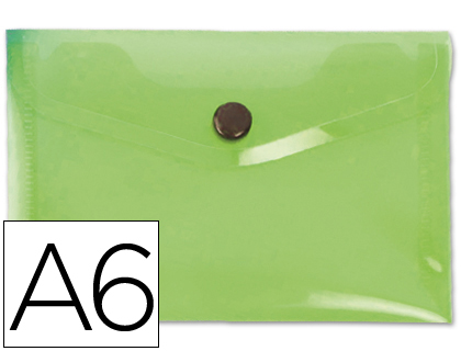 LIDERPAPEL - CARPETA DOSSIER BROCHE 44233 POLIPROPILENO DIN A6 VERDE SERIE FROSTY (Ref.DS36)