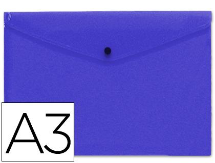 LIDERPAPEL - CARPETA DOSSIER BROCHE 44242 POLIPROPILENO DIN A3 AZUL SERIE FROSTY (Ref.DS30)