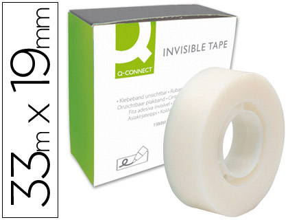 Q-CONNECT - CINTA ADHESIVA 33 MT X 19 MM INVISIBLE (Ref.KF02164)