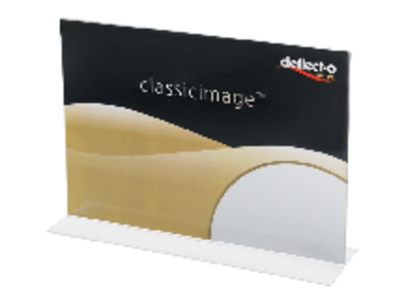 DEFLECTO - Expositor Sobremesa A3 En T Horizontal Poliestireno (Ref.48011)