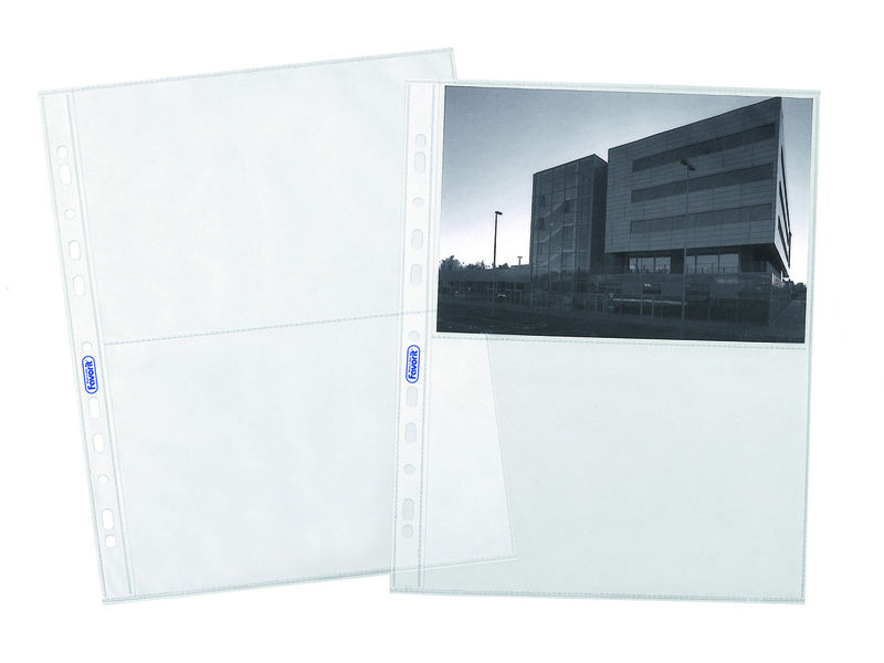 ELBA - Bolsa 10 FUNDAS PP CRISTAL 21X15 CM PARA FOTOS 2 COMPARTIMENTOS (Ref.100460152)