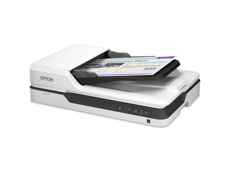 EPSON - Escaner Workforce DS-1630 A4/1.200 x 1.200 ppp/Blanco (CANON L.P.I. 4,5€ Incluido) (Ref.B11B239401)