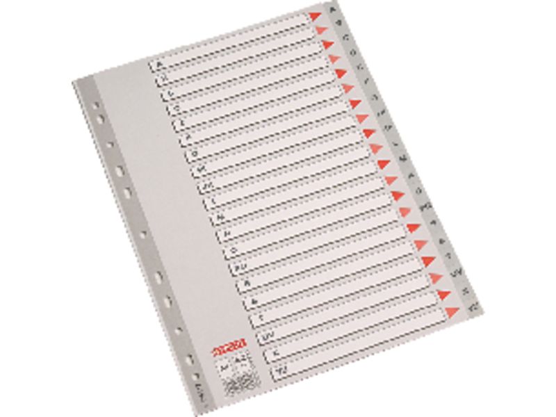 ESSELTE - Separadores alfabeticos Folio Multitaladro Gris (Ref.47138)