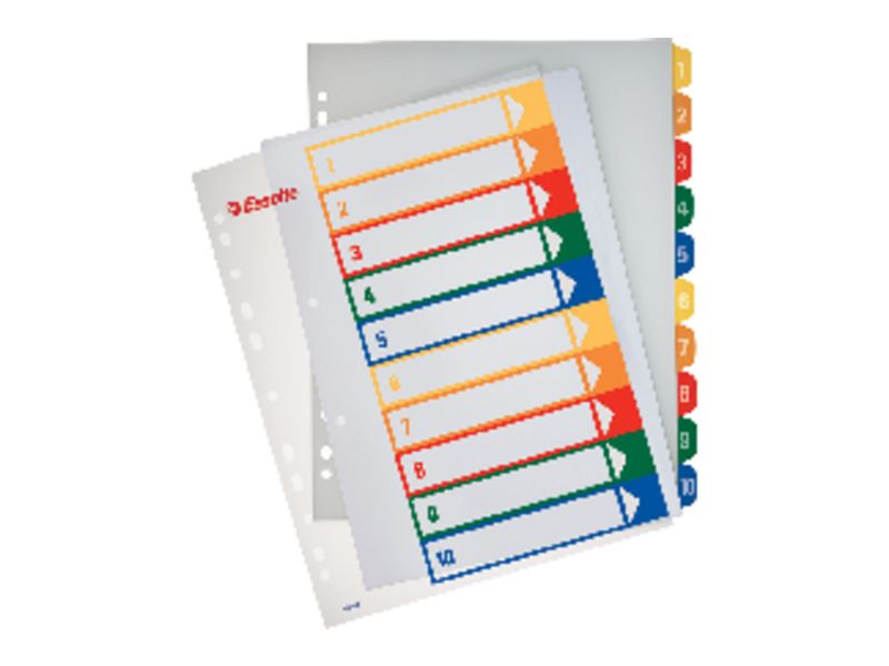 ESSELTE - Separadores 10 posiciones A4+ Multitaladro (Ref.100213)
