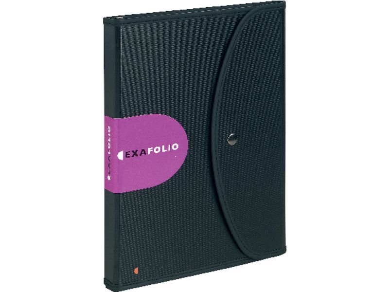 EXACOMPTA - Carpeta clasificadora Conferencias Exafolio 6 compartim. Folio Negro Polipropileno (Ref.55834E)