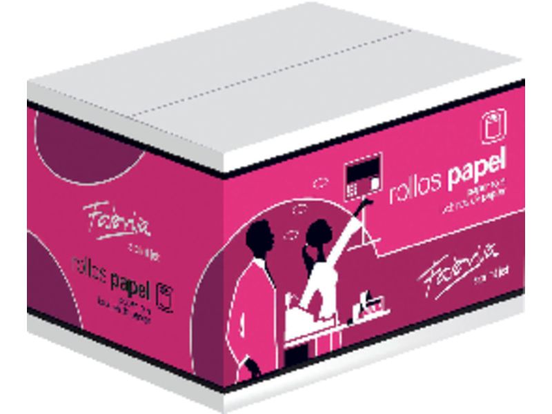 FABRISA - Rollos de papel para calculadora registradora y TPV 10 ud 75 mm. Ancho 65 mm. Exterior (Ref.4756511)