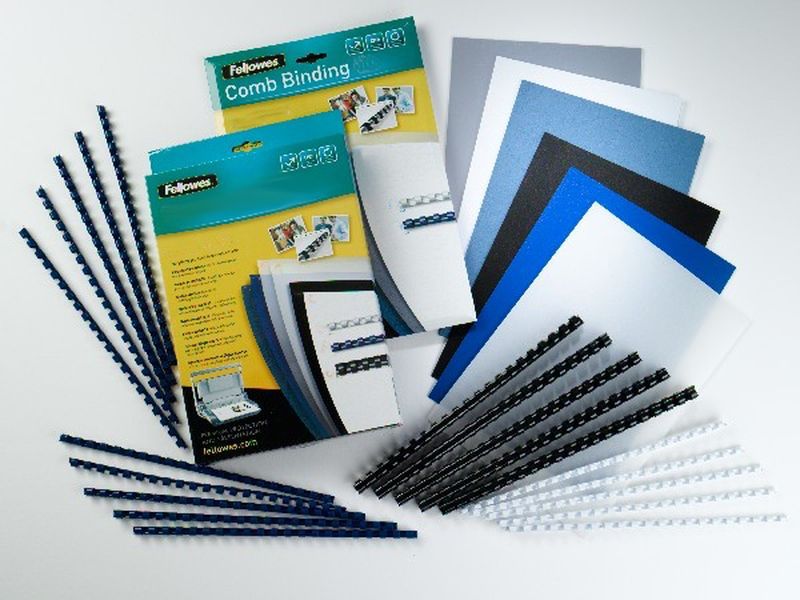 FELLOWES - Pack de 100 Canutillos Plastico Negros 12 MM (Ref.5346507)