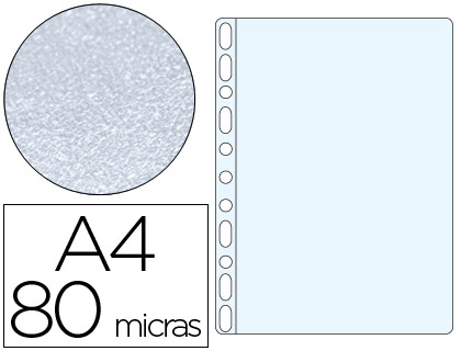 Q-CONNECT - FUNDA MULTITALADRO DIN A4 80 MC PIEL DE NARANJA CAJA DE 100 UNIDADES (Ref.KF00422)