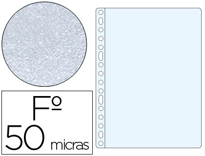 Q-CONNECT - FUNDA MULTITALADRO FOLIO 50 MC PIEL DE NARANJA CAJA DE 100 UNIDADES (Ref.KF02447)