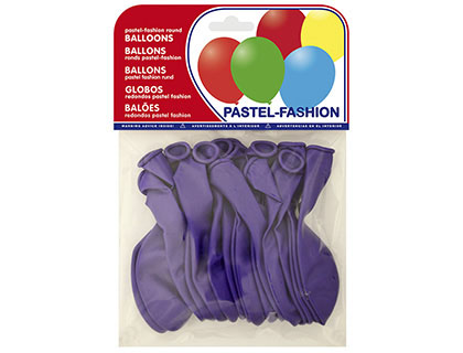 GLOBOS PASTEL LILA BOLSA DE 20 UNIDADES (Ref.20013)