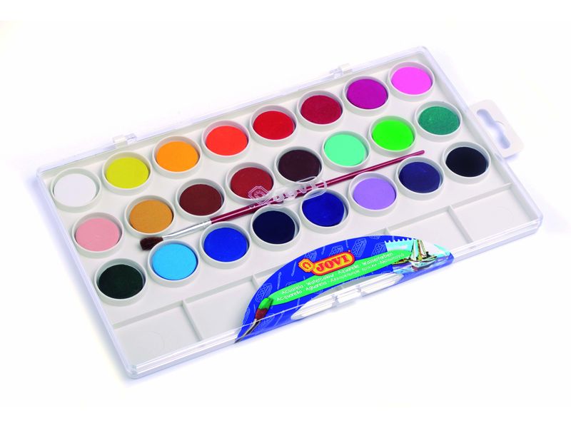 JOVI - Estuche Acuarelas Colores surtidos 24 ud 22 mm (Ref.800/24)