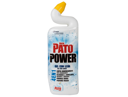 LIMPIADOR DE INODORO PATO FORMULA 4 EN UNO GEL CON LEJIA 750 ML (Ref.10357)