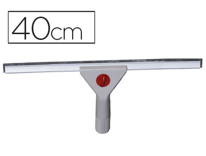 Q-CONNECT - LIMPIAVENTANAS INDUSTRIAL MANGO DE ACERO Y HOJA LIMPIADORA DE PLASTICO DE 40 CM DE ANCHO (Ref.KF16753)