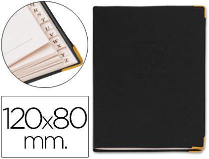 LISTIN TELEFONICO TAPA FLEXIBLE TAMAÑO 12X8 CM -CON CANTONERA DORADA (Ref.9030)