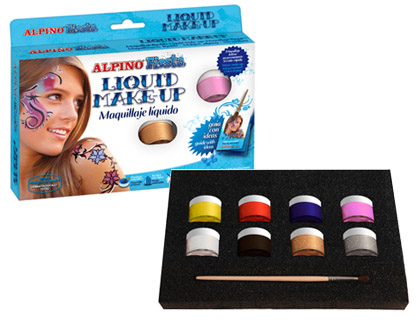 ALPINO - MAQUILLAJE LIQUIDO SET DE 8 COLORES SURTIDOS MAS PINCEL (Ref.DL000100)