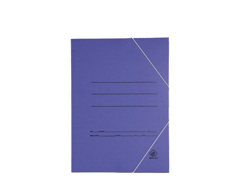 MARIOLA - Carpeta DE CARTÓN N 5 CON BOLSA Y CIERRE DE GOMAS FORMATO FOLIO COLOR AZUL REF (Ref.1089)