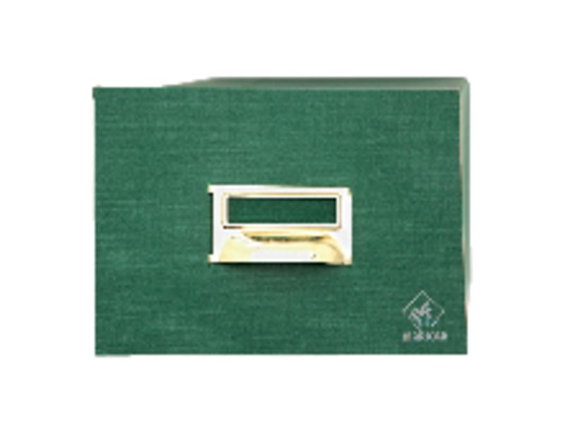 MARIOLA - Fichero CARTÓN FORRADO EN GELTEX VERDE PARA 1000FICHAS DIMENSIONES 125X95X350 MM. (Ref.1-1000)