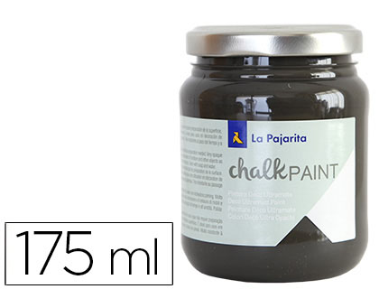 LA PAJARITA - PINTURA ACRILICA EFECTO TIZA CHALK PAINT CP-27 CASI NEGRO 175 ML (Ref.105337)