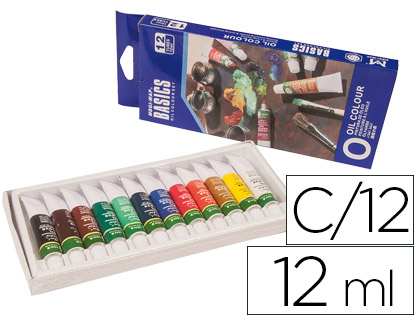 ARTIST - PINTURA OLEO CAJA Cartón DE 12 COLORES SURTIDOS TUBO DE 12 ML (Ref.O1212E)