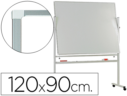 Q-CONNECT - PIZARRA BLANCA DOBLE CARA MELAMINA MARCO DE ALUMINIO 120X90 CM GIRATORIA (Ref.KF03581)