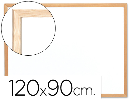 Q-CONNECT - PIZARRA BLANCA MELAMINA MARCO DE MADERA 120X90 CM (Ref.KF03572)